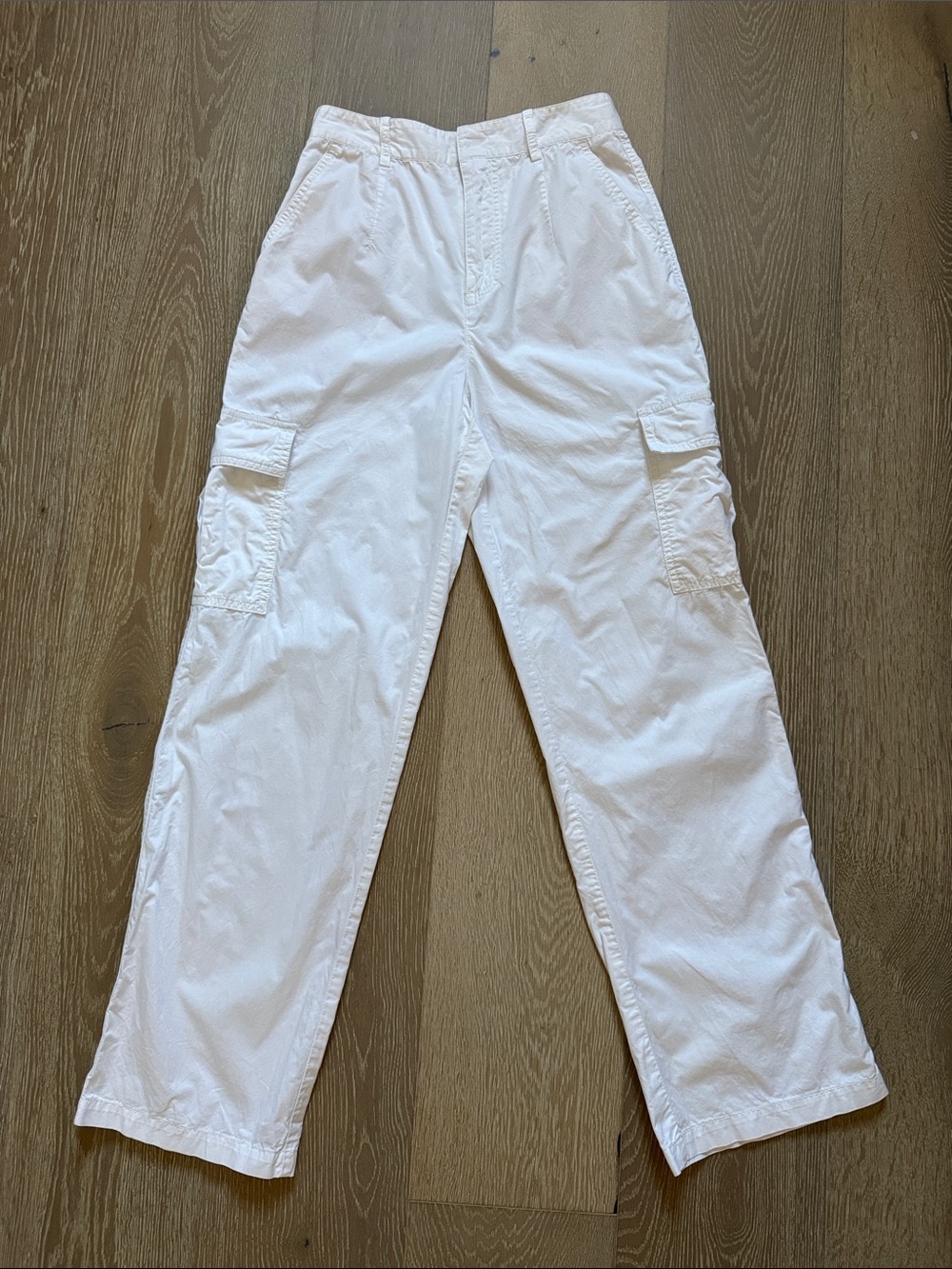 Zara White Cargo Pocket Pants